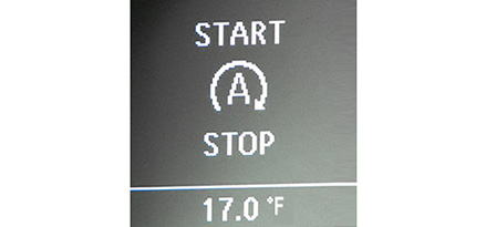 Start-stop indication